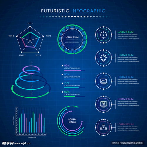 藍(lán)色科技風(fēng)數(shù)據(jù)信息圖設(shè)計(jì) 信息技術(shù)咨詢服務(wù)的視覺呈現(xiàn)